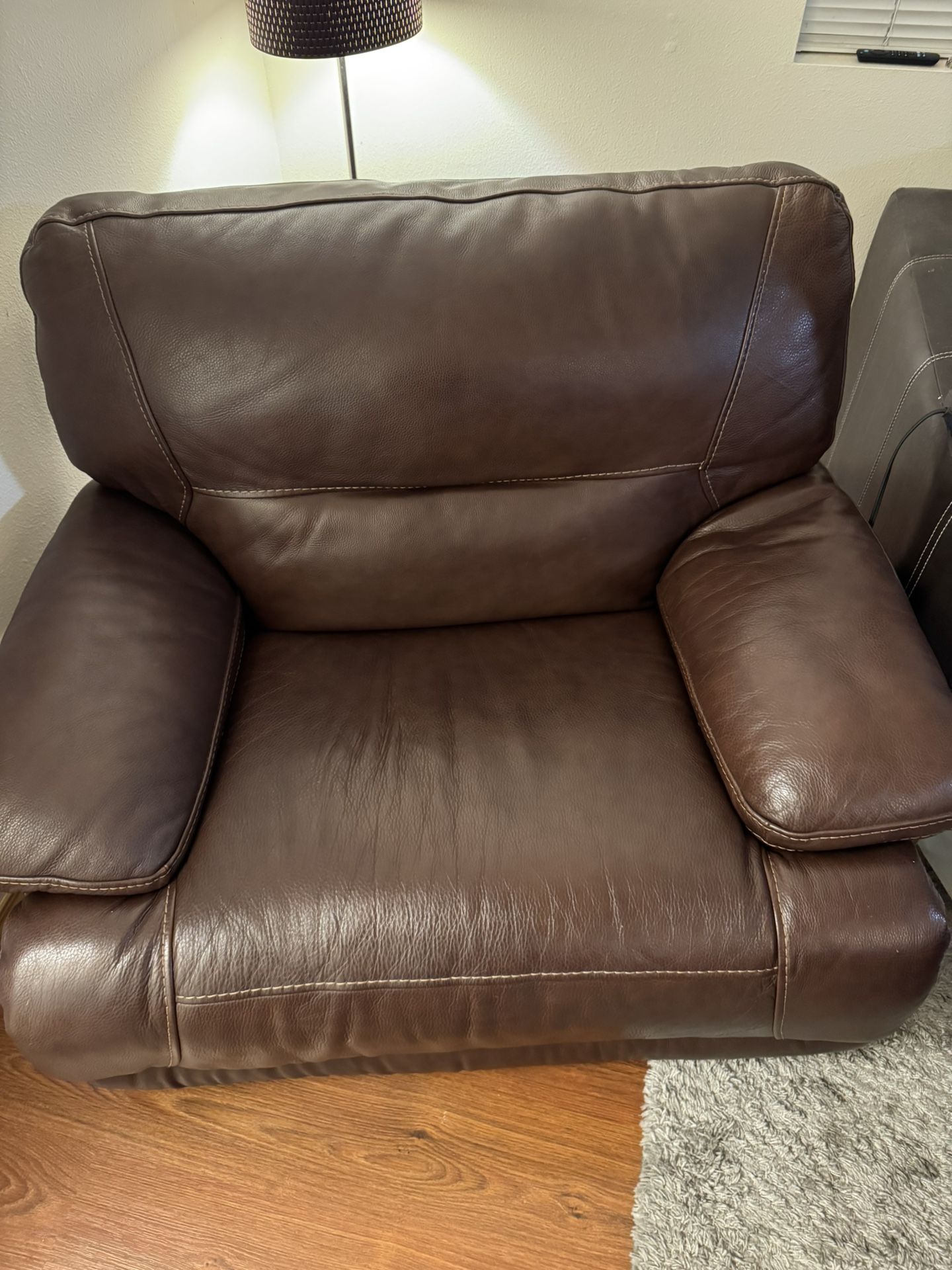 Oversized Electric Reclining Leather Chair