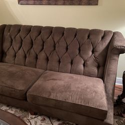Candice Olson, Chocolate Microfiber Couch