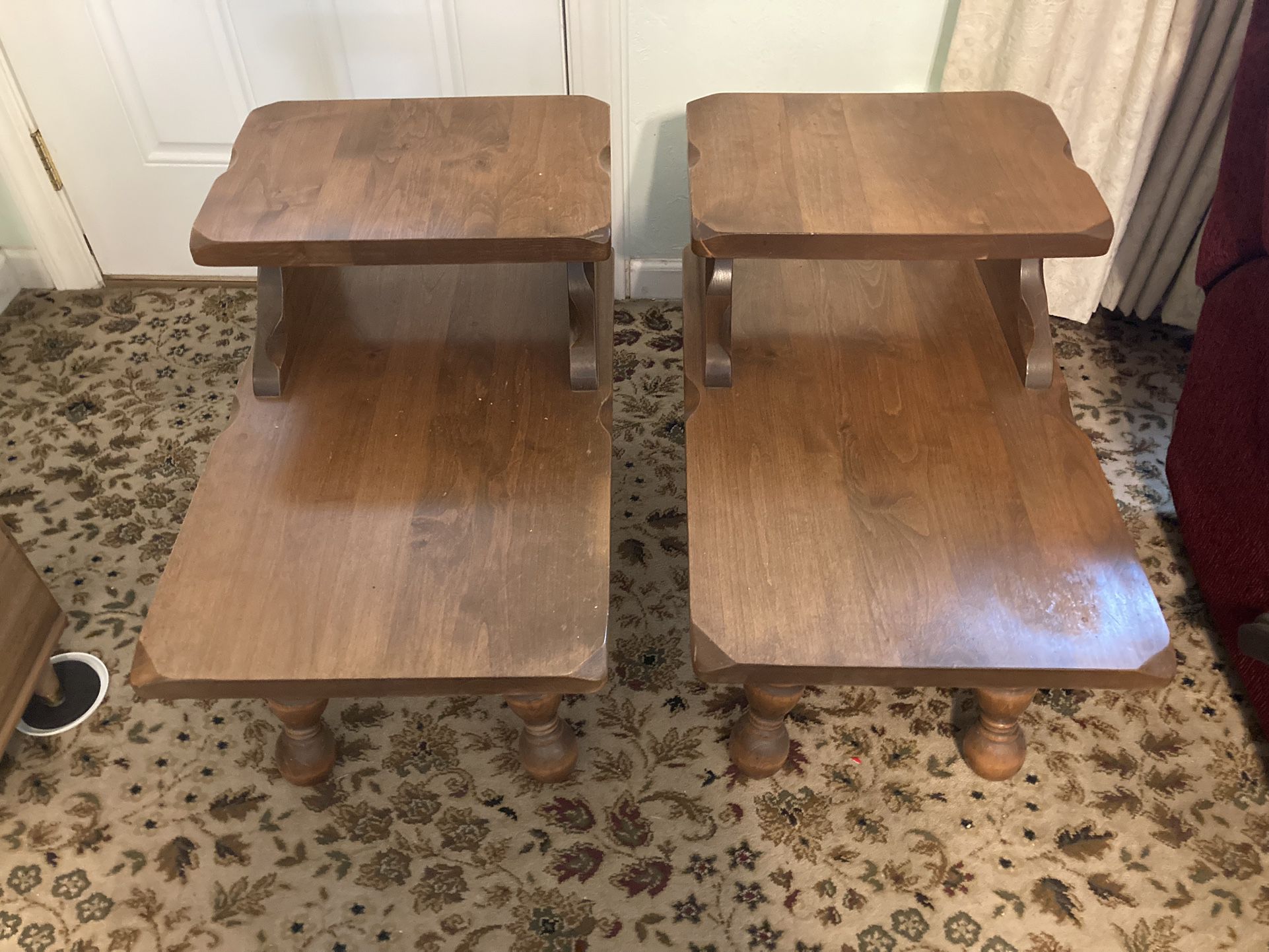Wood Twin End Tables 