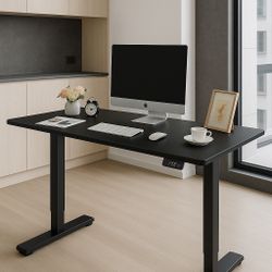 New 55” Electric Height Adjustable Desk For Standing with Memory Controller and Headphone Stand  New in box T HAD241400/ HAD23-0311A-1400  * Desktop S