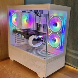 White RTX Gaming PC - 32GB Ram, 1TB NVMe, Ryzen 5, Nvidia