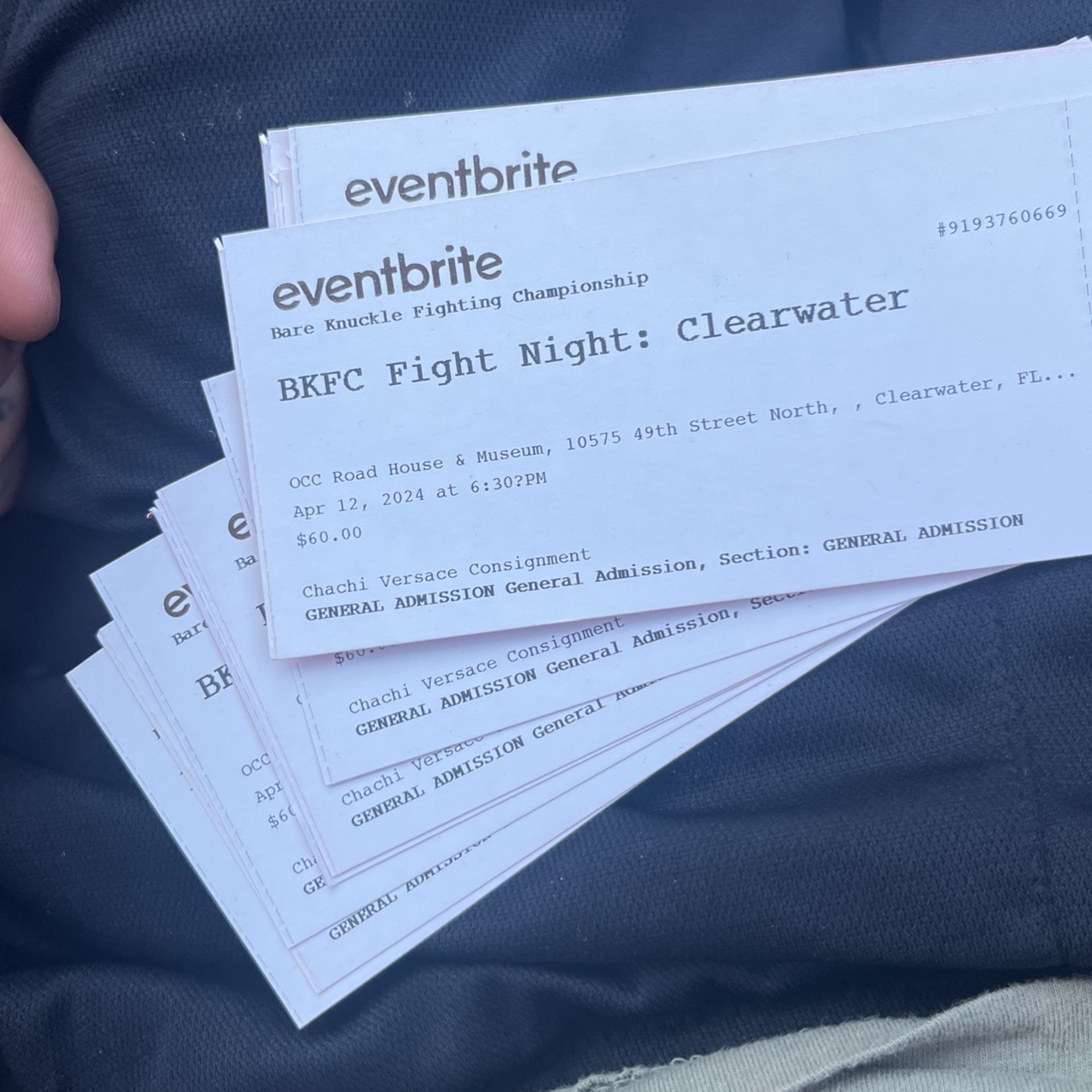 Bare Knuckle Fighting Tickets 