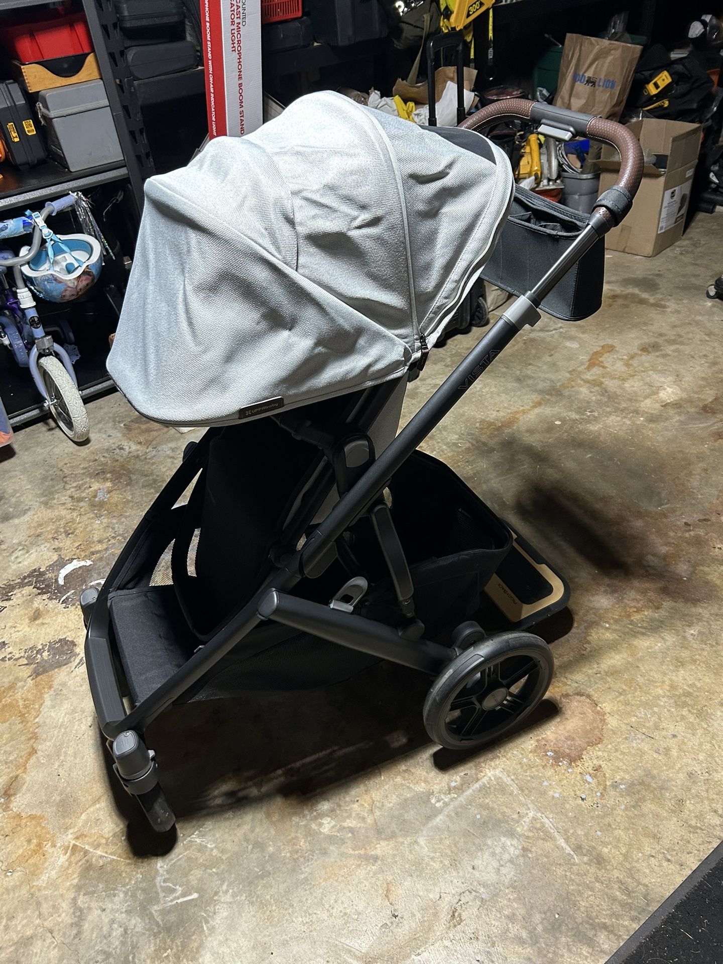 UPPAbaby Bundle Vista v3 Stroller V2 Car seat Piggy Back Parent Organizer Diaper Bag