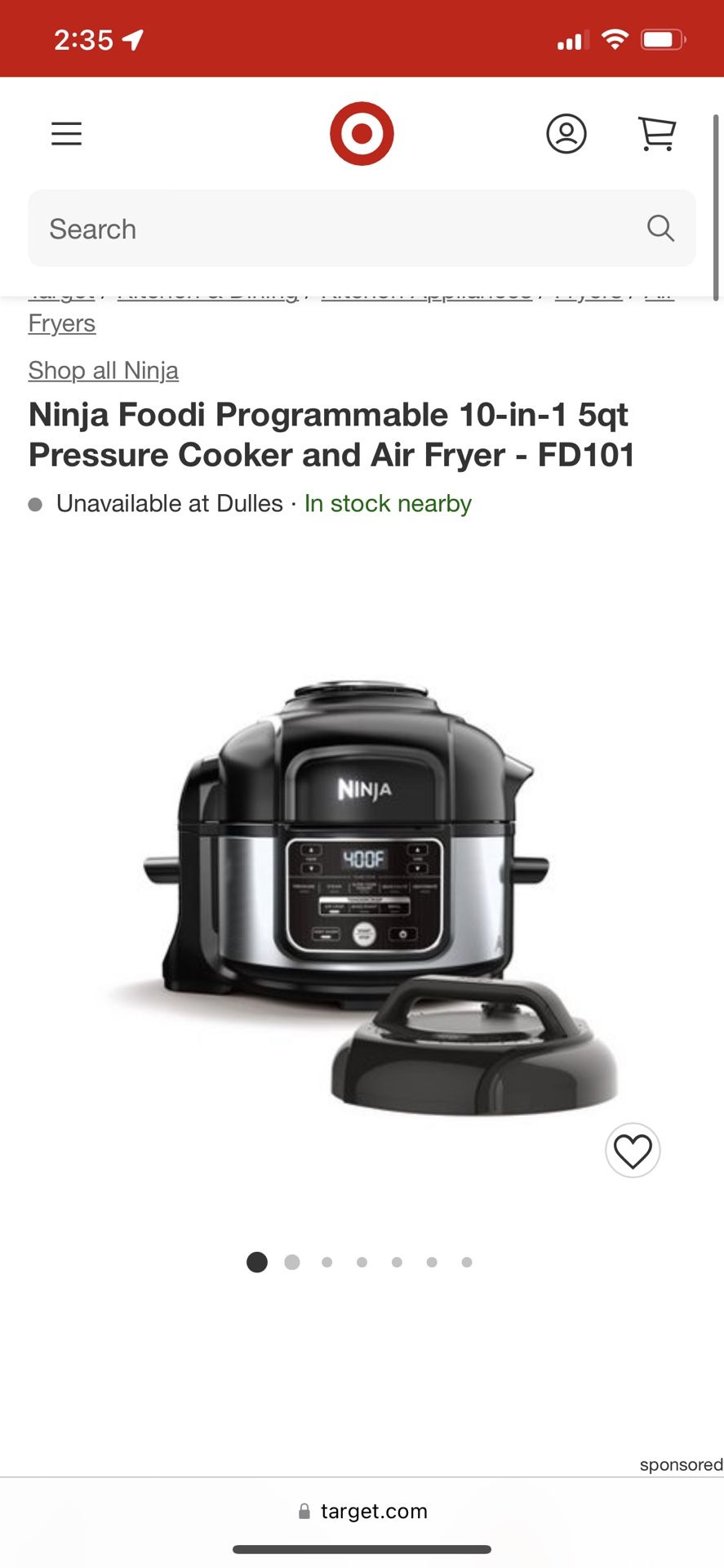 Ninja Pressure Cooker And Air Fryer
