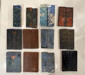 Knife scale lot variety of stabilized woods