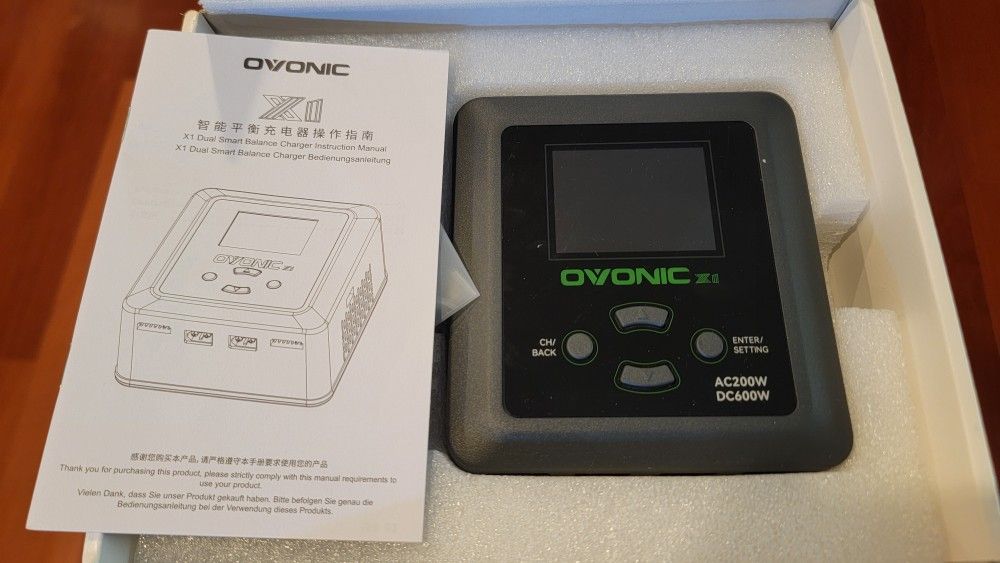 Ovonic X1 lipo battery charger dual Balance AC200W DC600W 15A For LiPo LiHV NIMH