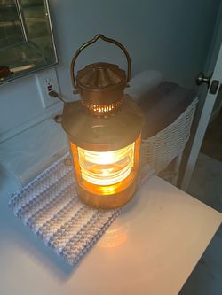 Vintage Brass “POUPE” Nautical Ship Lantern Light