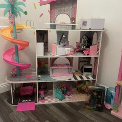 Barbie Mansion LOL Surprise rainbow High Doll House