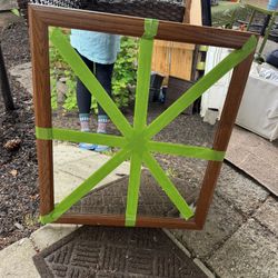 Wooden Mirror 
