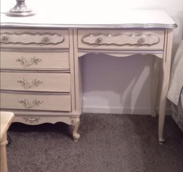 French Provincial Desk with Drawers