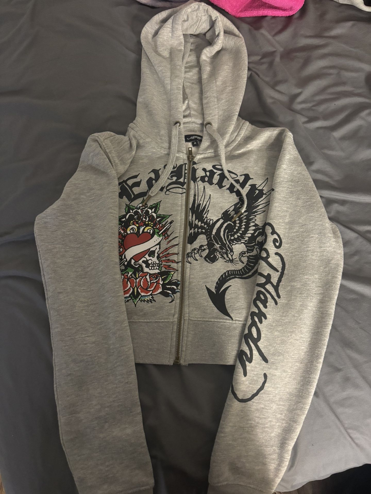 Ed Hardy Crop Top Hoodie size M