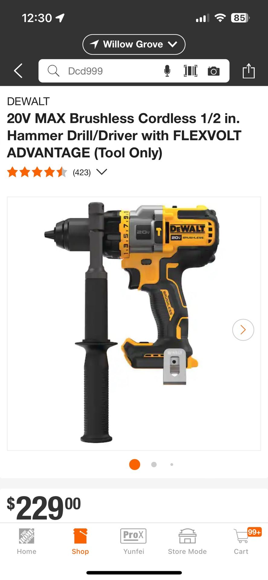 20V MAX Brushless Cordless 1/2 in. Hammer Drill/Driver with FLEXVOLT ADVANTAGE (Tool Only)