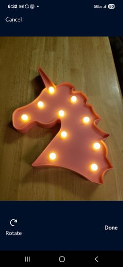 Still Available....Unicorn Head Led Night Light Wall