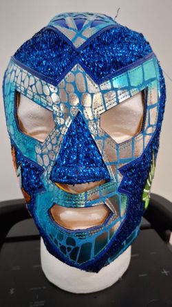 Blue Lucha Libre Wrestling Mask