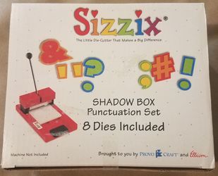New Sizzix Shadow box punctuation set