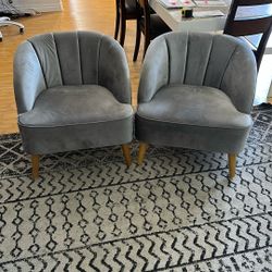 Set Of Velvet Chairs 