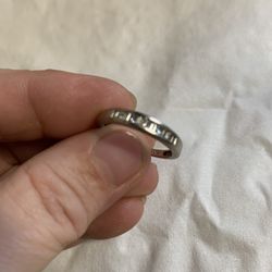 14k White Gold Diamond Anniversary Band