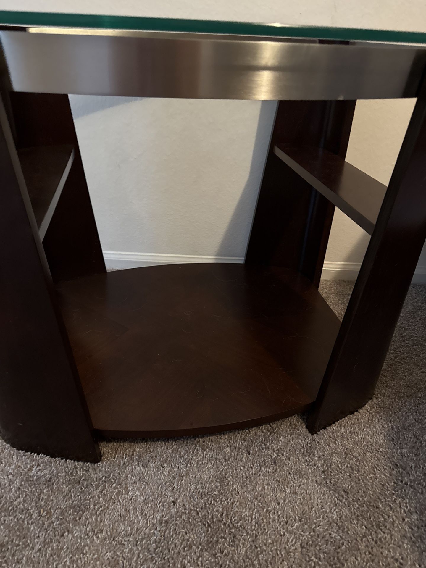 Glass Top End Table