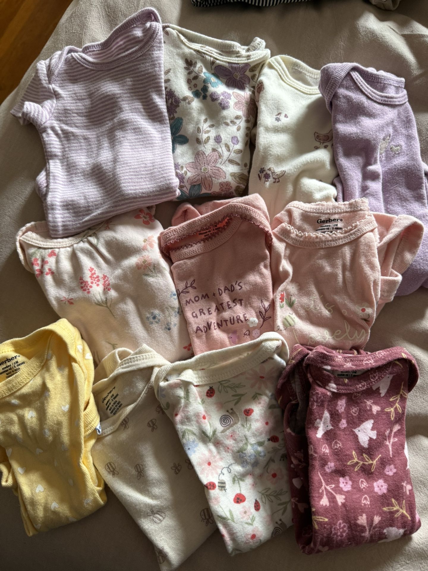 11 Pieces, Girl Short Sleeve Bodysuits