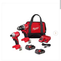 M18 Brushless Milwaukee Set With 2 Batteries 