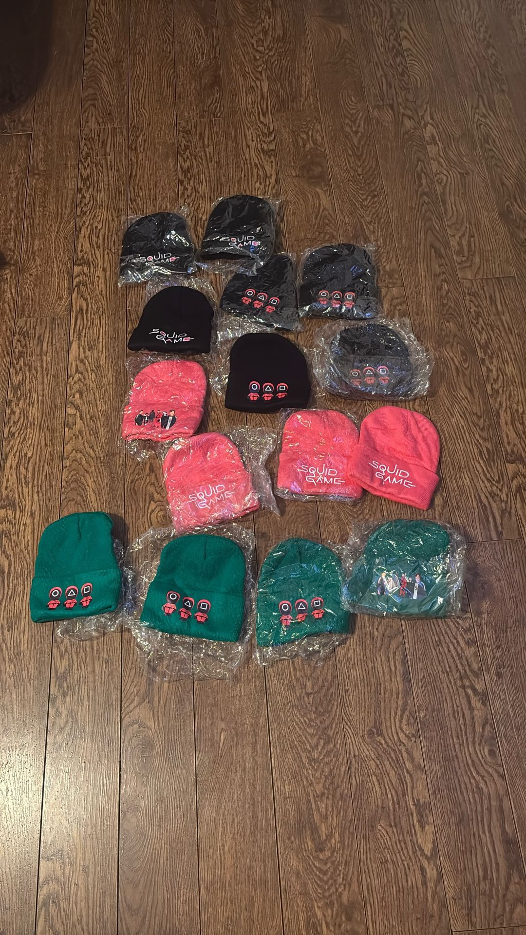 15 Pcs Brand New Kids Beanie Squid Game