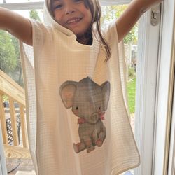 Muslin Kids Poncho Towel, 3-5 Years Old