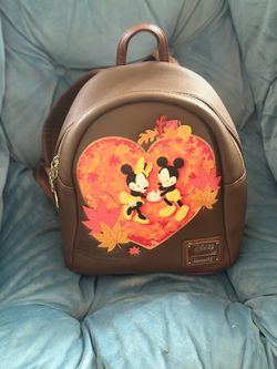 LoungeFly Mickey and Minnie Fall Mini Bag