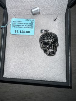 Spinel Stones Skull head Charm