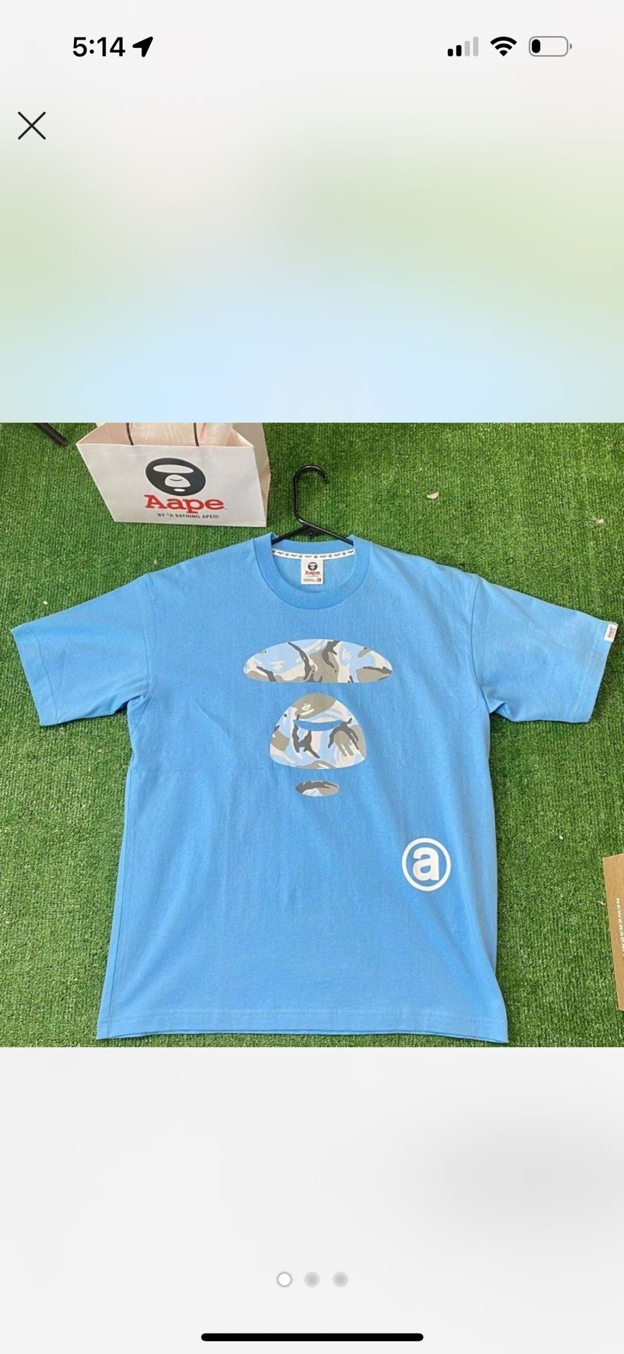 Exclusive SOLD OUT Bathing Ape Bape T Shirt Heavy Cotton Baby Blue bape  •Mens size M •Heavyweight thick quality  •Work once great condition  •100% au