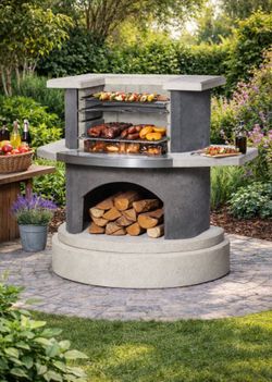 Brand new grilled bar concrete