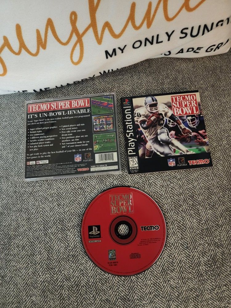 Tecmo Super Bowl PS1 Spiderman Sega Dreamcast Complete
