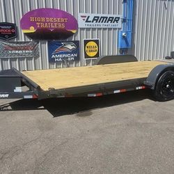 2024 Lamar Trailer Car Hauler 83”x18’ Trailer - Toolbox 9990 GVWR 