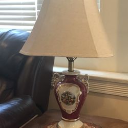 Antique George/Martha Washington  Porcelain Table Lamps(2)