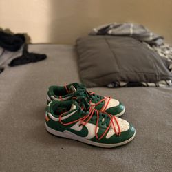 Offwhite Pine Green Nike Dunks 