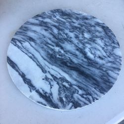 Round Grey Marble Slab