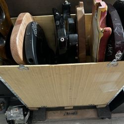 Palets of Guitar bodies & necks