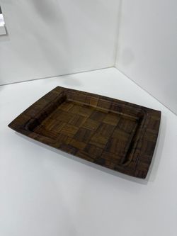 Vintage 70s Promo Item Weavewood Trays: