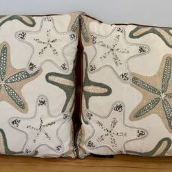 Starfish Decorative Pillows, Set of 2