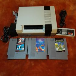 Nintendo NES Console with Games