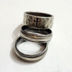 Lot Of (3) James Avery Sterling Silver Rings