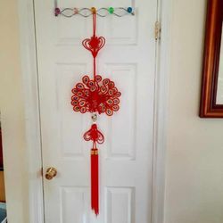 50" height Red  Phoenix Bird Chinese Knot / Handicraft/ Family Decoration Decorating Knot
