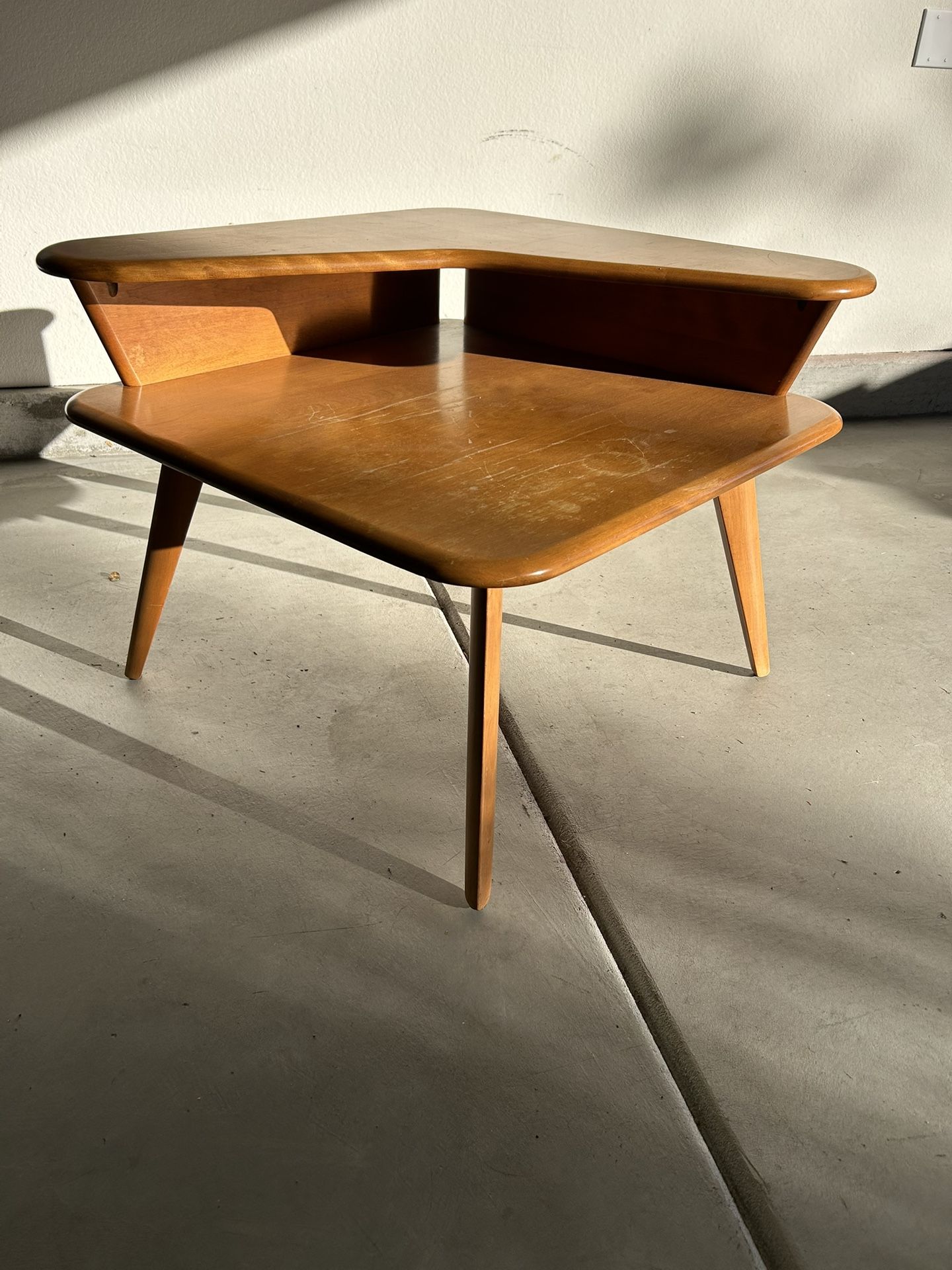 Heywood Wakefield MCM Corner Table Mid Century