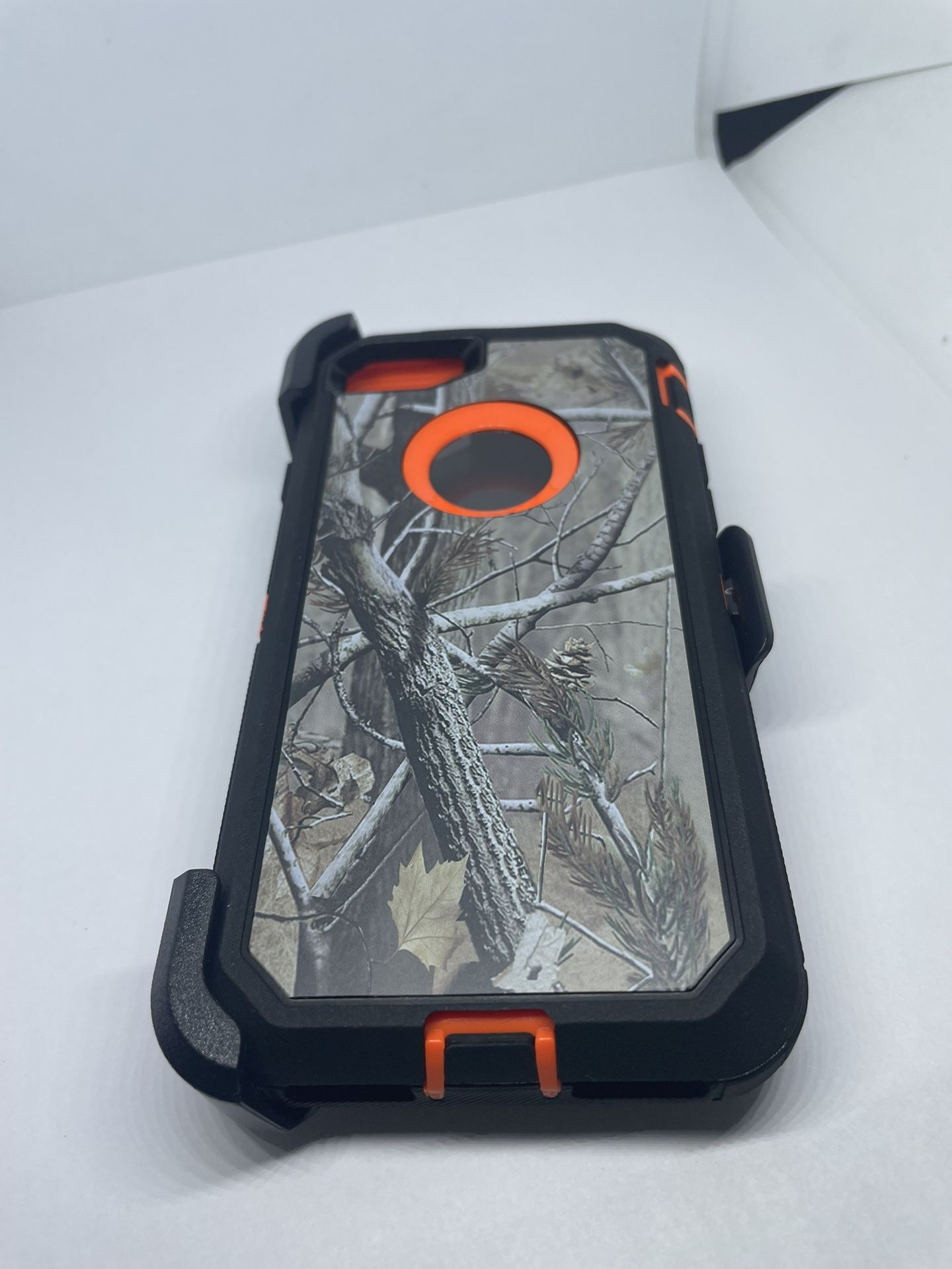 For IPhone 6, IPhone 7 / 8 Iphone SE Orange Tree Camouflage Belt Clíp Case