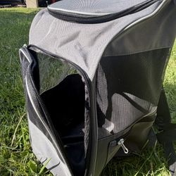 TrustyPup 2-In-1 Dog Travel Backpack, Grey