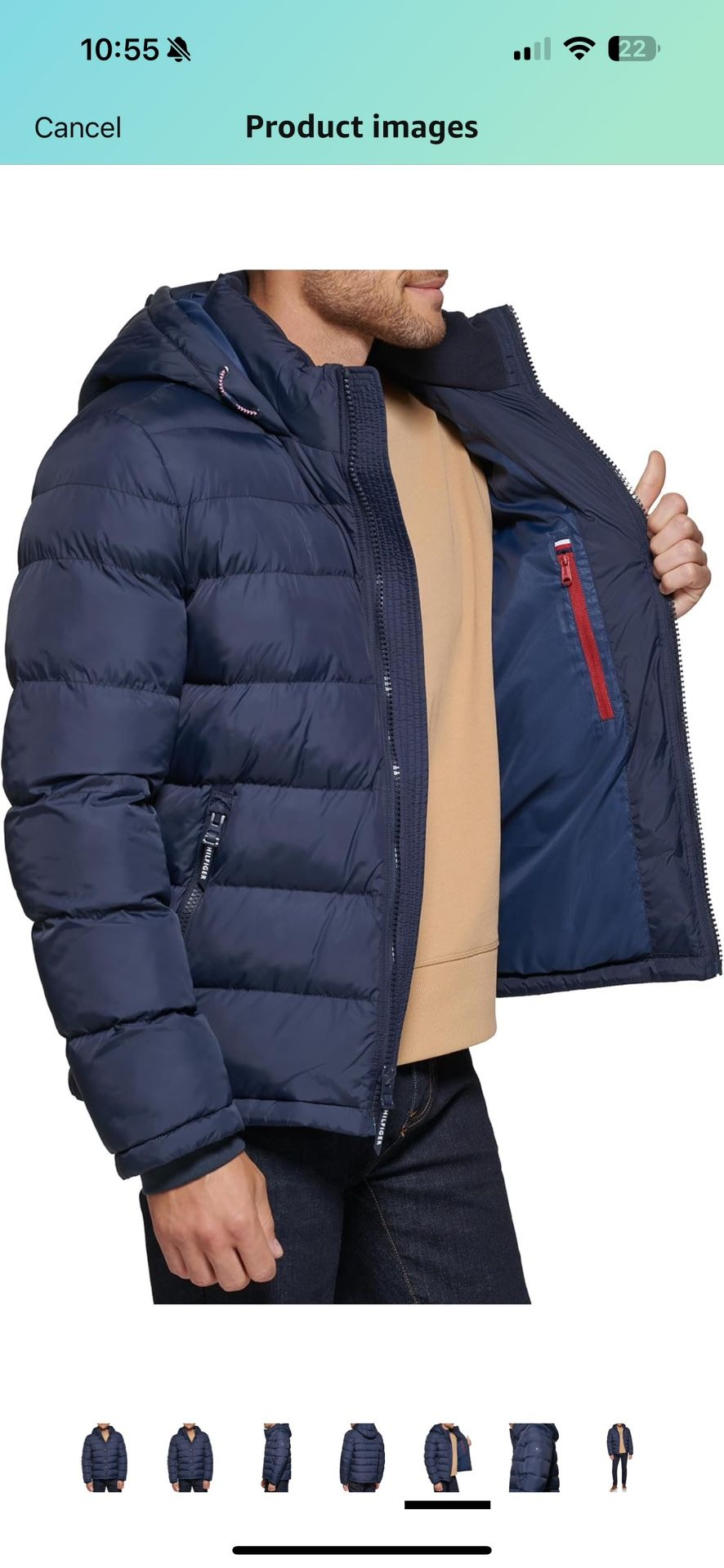 Tommy Hilfiger Men's Hooded Puffer Jacket 