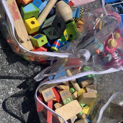 Kids Play Natural wood Blocks for activities and projects 