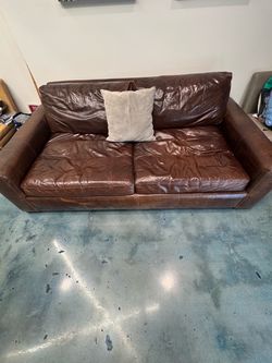 Sofa brown Italian leather