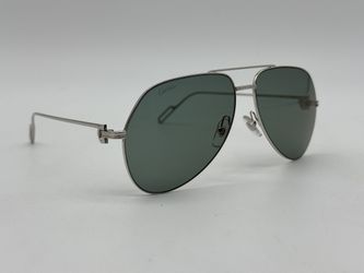 PREMIERE C DE CARTIER PILOT SHAPE SLVR SUNGLASSES CT0110S NEW 100% GENUINE $1425