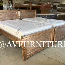 2 Twin Beds And Memory Foam Mattresses 