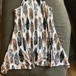 Women’s Cute Feather Sundress 